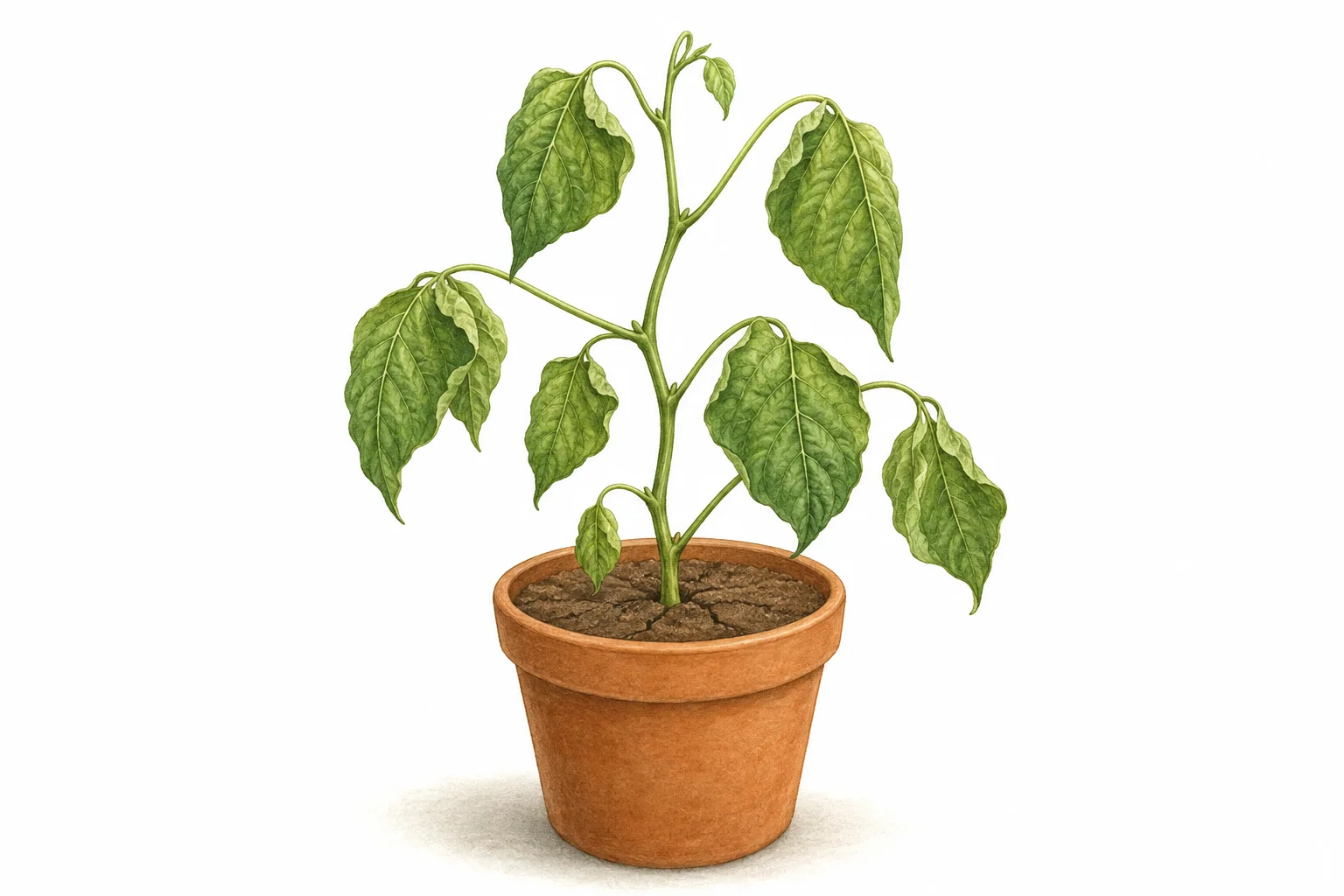 Plante privée d’eau