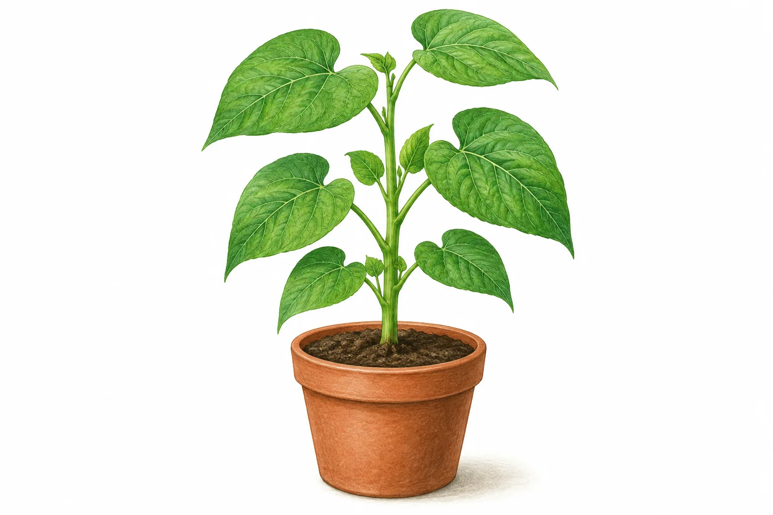 Plante témoin éclairée et arrosée