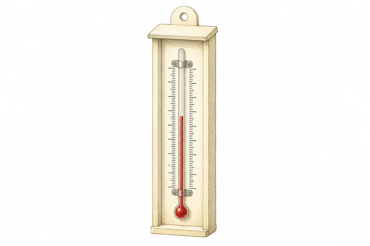 Illustration d’un thermomètre à liquide.
